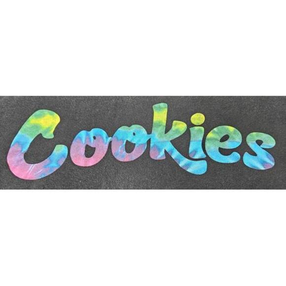 Cookies Black Hoodie with Multicolor Logo and Yellow Drawstrings Unisex Size XL - Picture 6 of 9